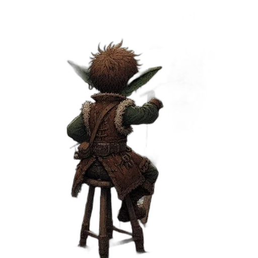 staff, jacket, weapon, sword, concept art, fantasy art, 3d render, watercolor transparent PNG cut-out
