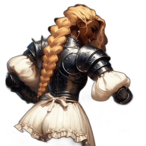 dress, crown, staff, sword, concept art, fantasy art, pixel art, photorealistic transparent PNG cut-out