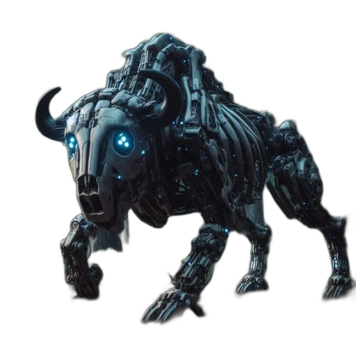 animal, creature, dragon, robot, concept art, 3d render, fantasy art, elaborate transparent PNG cut-out