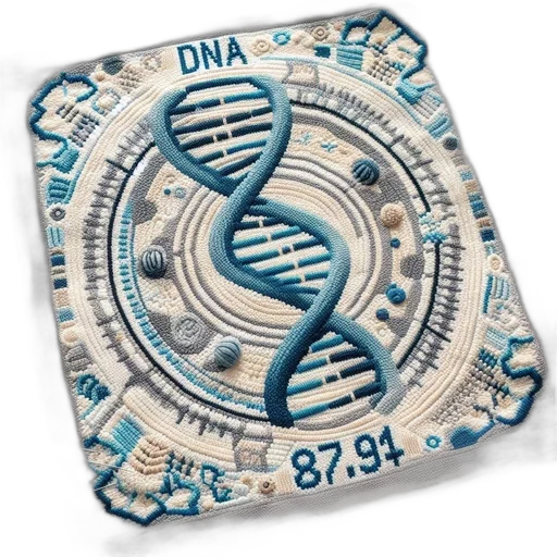 jewelry, embroidered, artwork, dna, helix, shades, blue, white transparent PNG cut-out