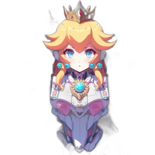 crown, staff, weapon, dress, pixel art, concept art, fantasy art, anime transparent PNG cut-out