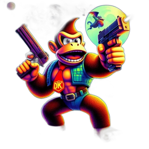 weapon, staff, robot, animal, concept art, pixel art, 3d render, comic book art transparent PNG cut-out
