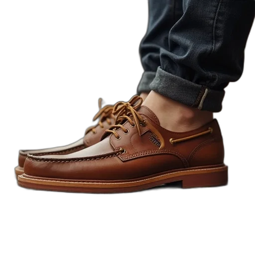 shoes, photorealistic, 3d render, earth tones, deck, shoe, brown transparent PNG cut-out