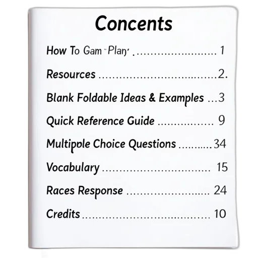 table, contents, various, page, numbers, titles, such, story transparent PNG cut-out