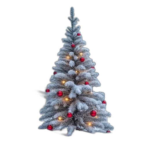 tree, 3d render, silver, christmas transparent PNG cut-out