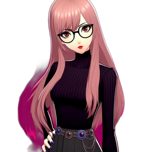 staff, jacket, dress, hair, anime, cartoon, pixel art, fantasy art transparent PNG cut-out