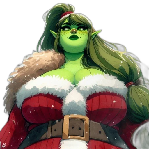 fantasy art, concept art, comic book art, pixel art, green, elf-like, figure, skin transparent PNG cut-out
