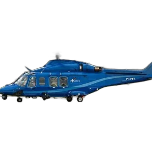 3d render, blue, helicopter, registration, number, ph-pxy, grassy, runway transparent PNG cut-out