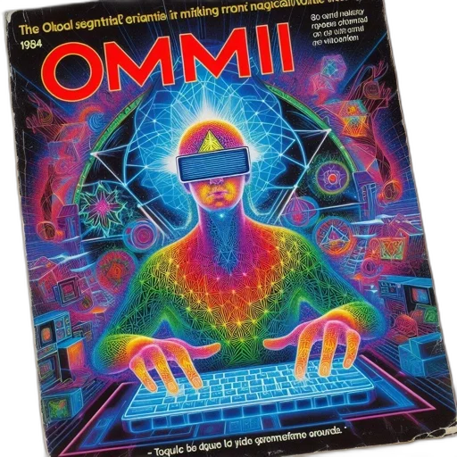 robot, mask, cyberpunk, vaporwave, 1984, magazine, ommii, features transparent PNG cut-out