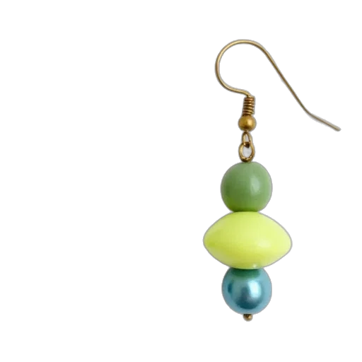 jewelry, 3d render, green, pastel transparent PNG cut-out