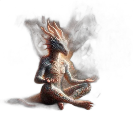 dragon, creature, mask, animal, fantasy art, concept art, 3d render, photorealistic transparent PNG cut-out