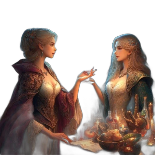 sword, crown, dress, jewelry, fantasy art, concept art, oil painting, photorealistic transparent PNG cut-out