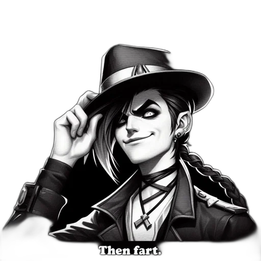 hat, face, staff, jacket, cartoon, comic book art, anime, concept art transparent PNG cut-out