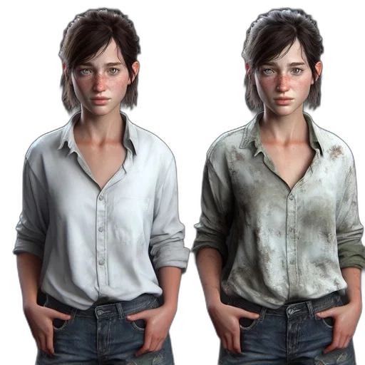 jacket, concept art, 3d render, photorealistic, fantasy art, earth tones, two, renditions transparent PNG cut-out