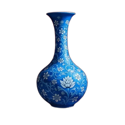 bottle, jewelry, flower, 3d render, photorealistic, oil painting, blue, painting transparent PNG cut-out