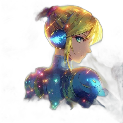 robot, crown, staff, weapon, concept art, anime, fantasy art, pixel art transparent PNG cut-out