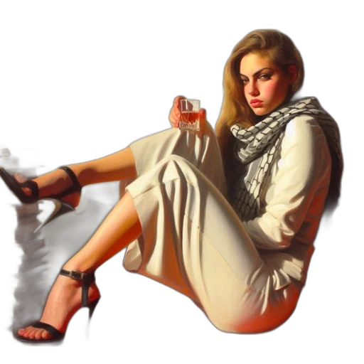 shoes, staff, jewelry, dress, oil painting, photorealistic, pixel art, concept art transparent PNG cut-out