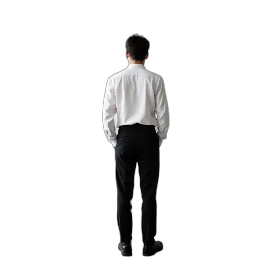 staff, jacket, robot, dress, person, standing, room, white transparent PNG cut-out