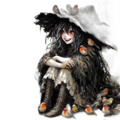 creature, mask, dress, fantasy art, concept art, photorealistic, pixel art, dark transparent PNG cut-out