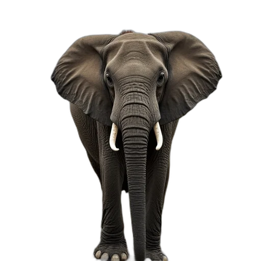 animal, creature, umbrella, staff, photorealistic, 3d render, concept art, elephant transparent PNG cut-out