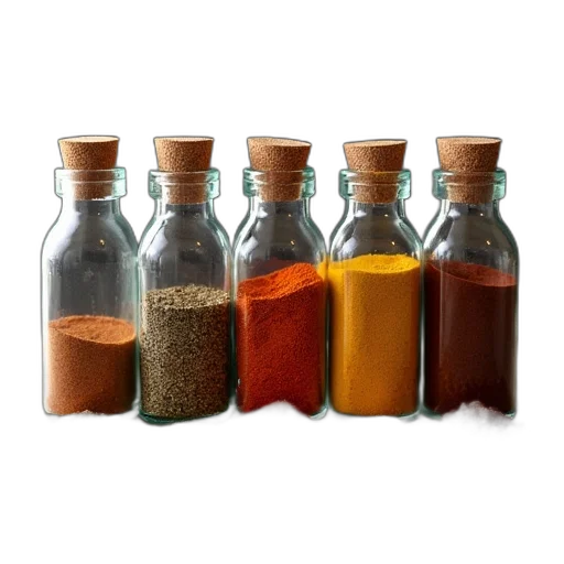 bottle, food, earth tones, five transparent PNG cut-out