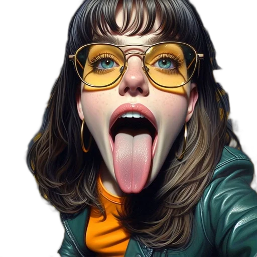 face, jacket, photorealistic, comic book art, cyberpunk, fantasy art, neon lights, neon transparent PNG cut-out