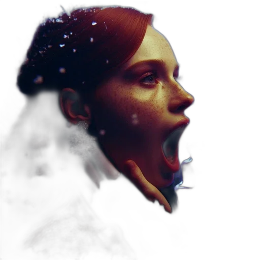 face, mask, creature, concept art, photorealistic, fantasy art, 3d render, outer space transparent PNG cut-out