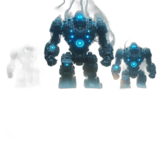 robot, weapon, creature, mask, concept art, 3d render, pixel art, fantasy art transparent PNG cut-out