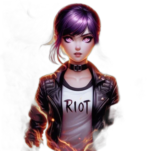 jacket, robot, concept art, comic book art, fantasy art, cyberpunk, fire, dark transparent PNG cut-out