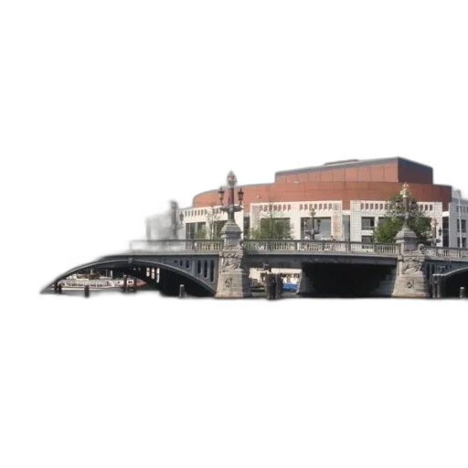building, 3d render, photorealistic, concept art, city street, picturesque, bridge, over transparent PNG cut-out