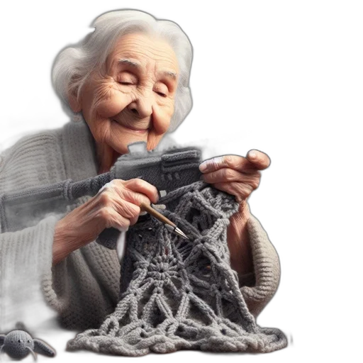 weapon, dress, staff, animal, photorealistic, concept art, elderly, woman transparent PNG cut-out