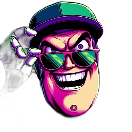 face, mask, cartoon, concept art, 3d render, comic book art, animated, character transparent PNG cut-out
