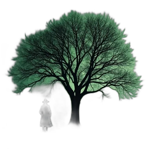 tree, dress, creature, mask, photorealistic, 3d render, concept art, fantasy art transparent PNG cut-out
