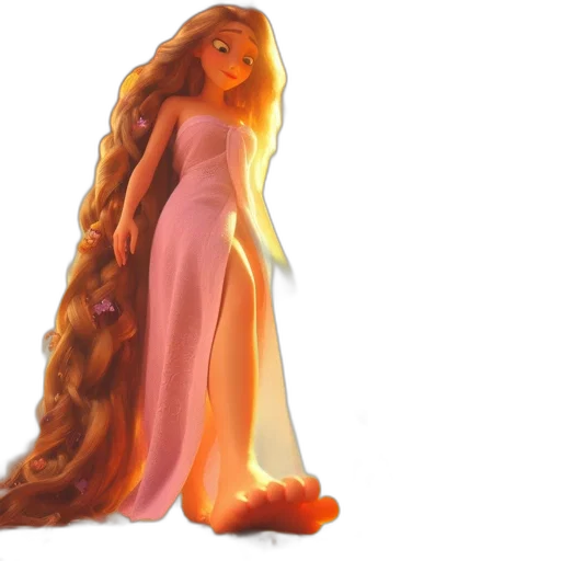 dress, hair, concept art, 3d render, fantasy art, watercolor, fire, animated transparent PNG cut-out