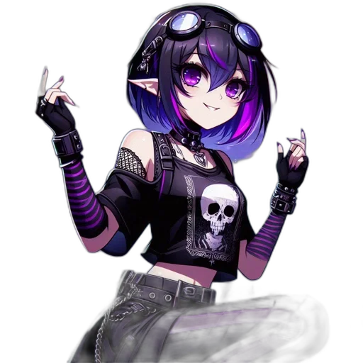 staff, fantasy art, pixel art, cyberpunk, concept art, dark, monochrome, goggled transparent PNG cut-out