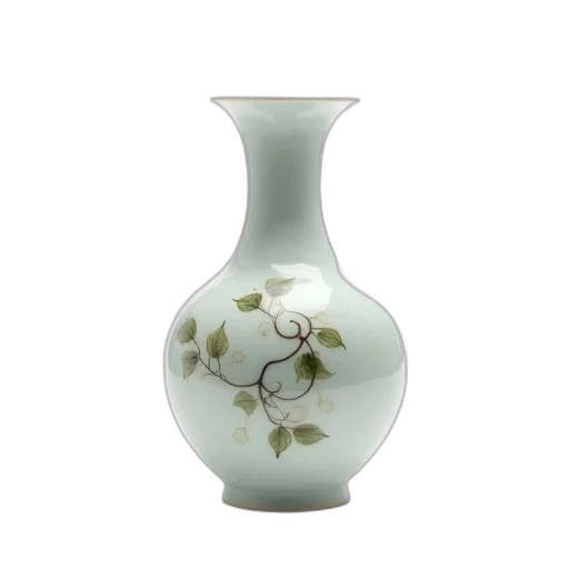 bottle, flower, jewelry, photorealistic, 3d render, white, porcelain, vase transparent PNG cut-out