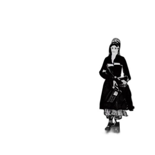 staff, dress, umbrella, hat transparent PNG cut-out