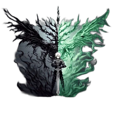 dragon, sword, crown, weapon, fantasy art, concept art, pixel art, 3d render transparent PNG cut-out