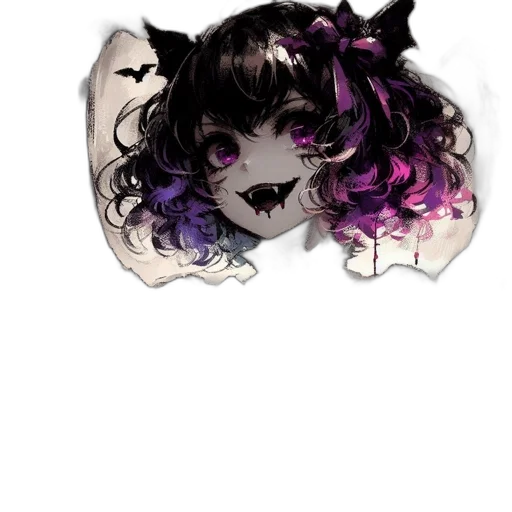 hair, mask, creature, staff, anime, pixel art, vaporwave, concept art transparent PNG cut-out