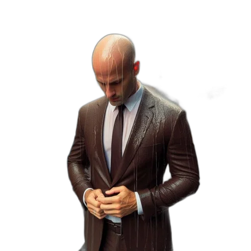 jacket, staff, robot, dress, concept art, 3d render, photorealistic, cyberpunk transparent PNG cut-out
