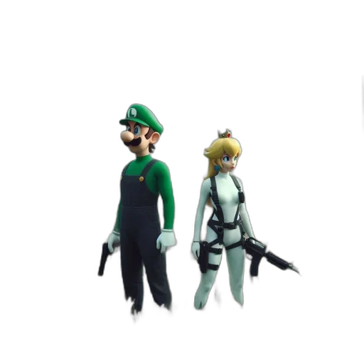 weapon, staff, mask, robot, concept art, 3d render, pixel art, anime transparent PNG cut-out