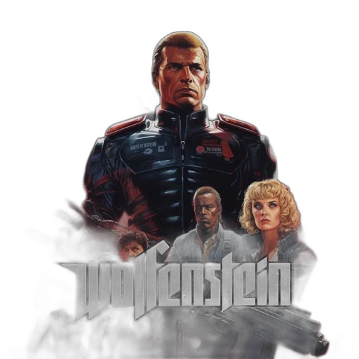 comic book art, concept art, pixel art, photorealistic, poster, wolfenstein, showcases, man transparent PNG cut-out