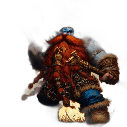 staff, concept art, fantasy art, 3d render, photorealistic, blue, blue-skinned, dwarf transparent PNG cut-out