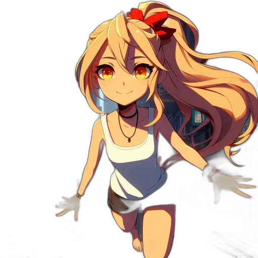 dress, staff, weapon, mask, anime, pixel art, cartoon, concept art transparent PNG cut-out