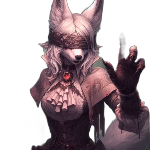 mask, staff, dress, creature, fantasy art, concept art, cyberpunk, pixel art transparent PNG cut-out