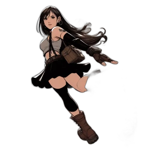 dress, staff, weapon, concept art, anime, pixel art, fantasy art, monochrome transparent PNG cut-out