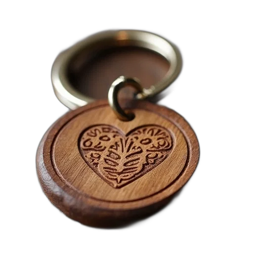 jewelry, love, wood, keychain transparent PNG cut-out