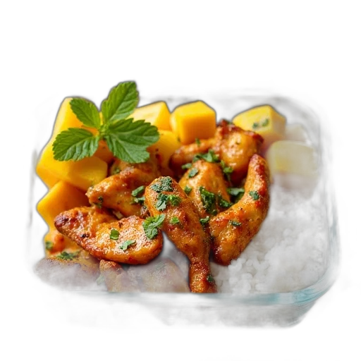food, photorealistic, 3d render, meal, prep, meals, glass, containers transparent PNG cut-out