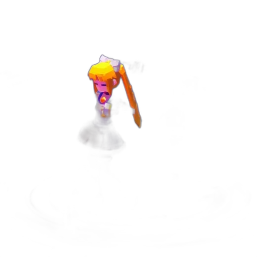 staff, robot, creature, weapon, pixel art, concept art, 3d render, fantasy art transparent PNG cut-out