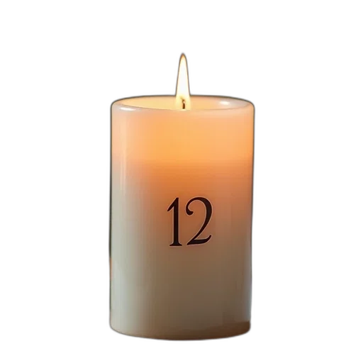 3d render, wedding, unity, candle, initials transparent PNG cut-out